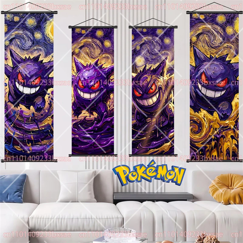 Pokémon Anime HD Poster Scroll Psyduck Slowpoke Rayquaza Jigglypuff Farfetch'd Gengar Jirachi Greninja Geburtstagsgeschenk – Detail 3