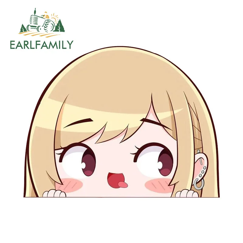 EARLFAMILY 13cm x 10cm für Kitagawa Marin Peeker Auto Aufkleber Surfbrett Anime Lustige Vinyl Auto Zubehör Aufkleber Wasserdicht RV