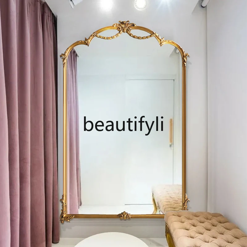 

Vintage full body floor mirror household French full-length mirror art American large mirror