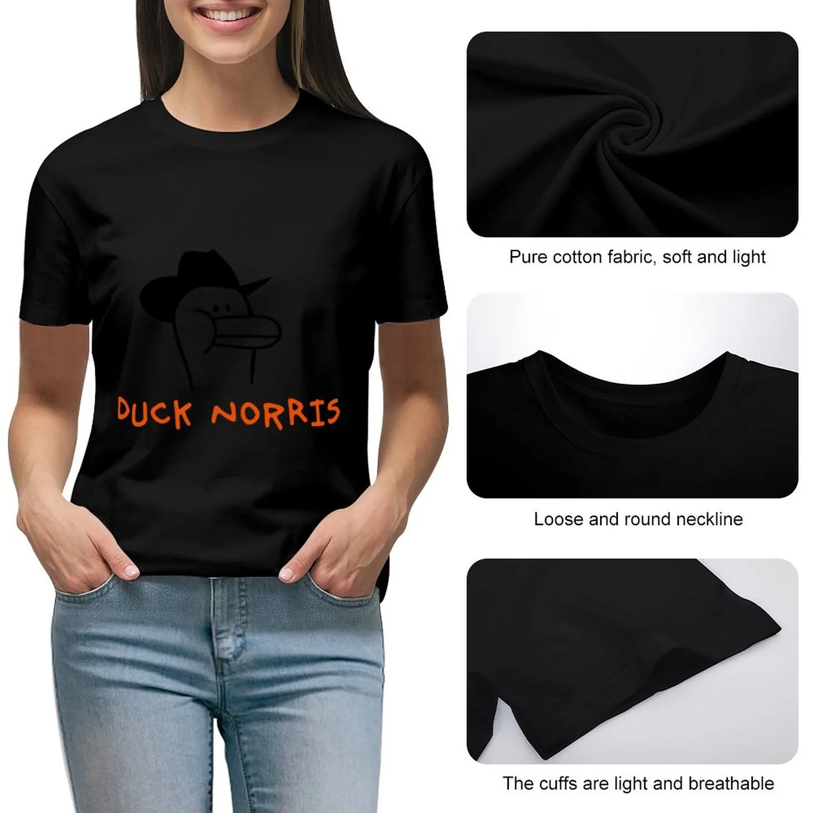 Duck Norris Ba\t T-shirt vintage clothes kawaii clothes luxury designer clothing Women