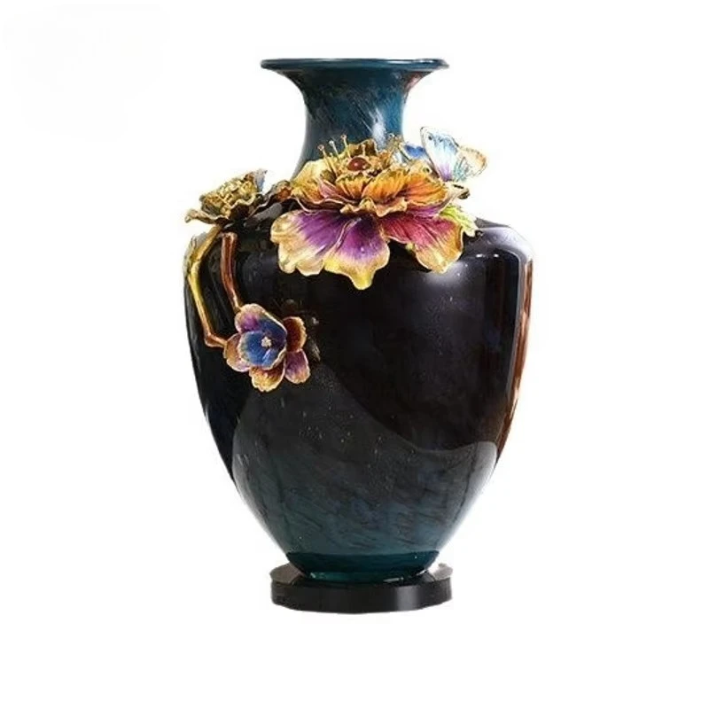 &c Enamel Color Light Luxury Handmade Geometric Shape Vase Decoration Living Room Dining Table Creative Simple TV Cabinet Modern
