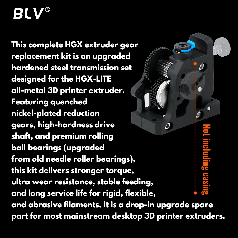 BLV® All Metal HGX Gear Kit for HGX-LITE-Extruder 3