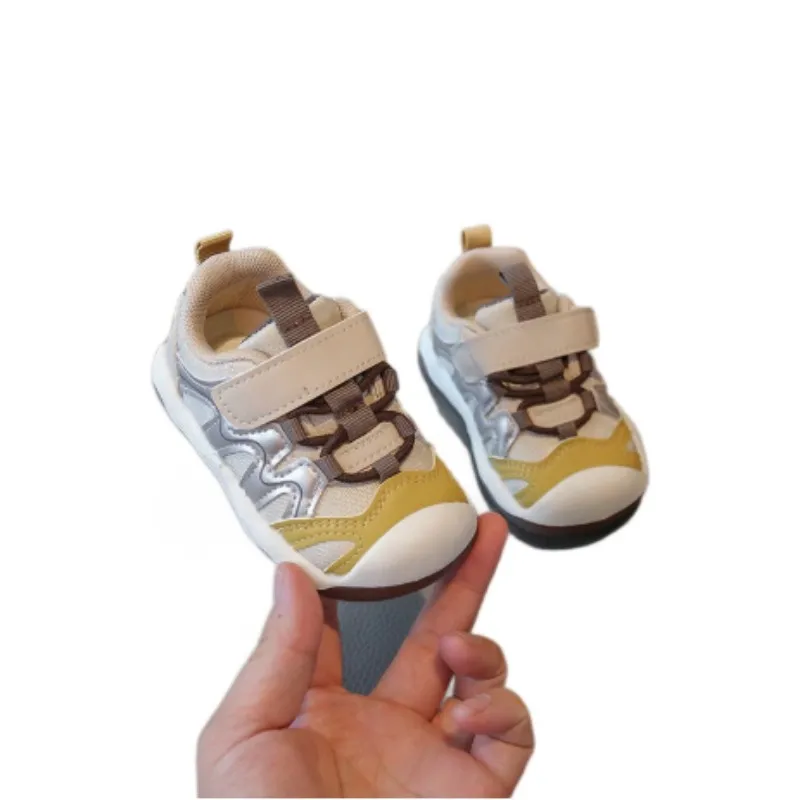 

Новинка 2023 года, осенняя спортивная обувь для мальчиков в детском саду, дышащая детская обувь с двойной сеткой, детская прогулочная обувь Baotou для девочек, размер 16-26