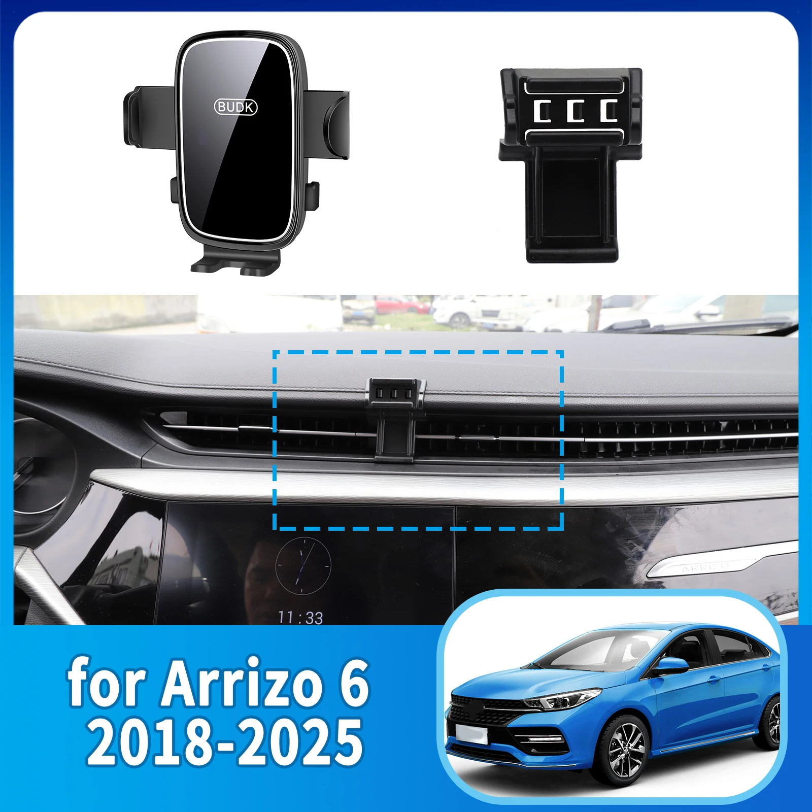 

Car Mobile Phone Holder for Chery Arrizo 6 6 PRO 6 PLUS GT 2018~2025 Navigation Stand Auto Accessories GPS Bracket