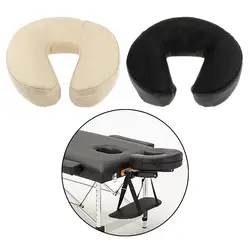 Table de massage en mousse avec housse en cuir PU ultra-doux, coussin de berceau pour le visage, coussin d'assistant de tête, oreiller pour les positions de la tête et du cou