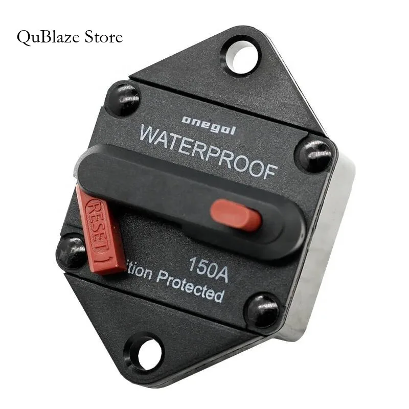 

30A 40A 50A 60A 70A 80A 100A 110A 120A 130A 140A 150A AMP 12-48V DC Circuit Breaker Fuse Reset Car Boat Auto Waterproof