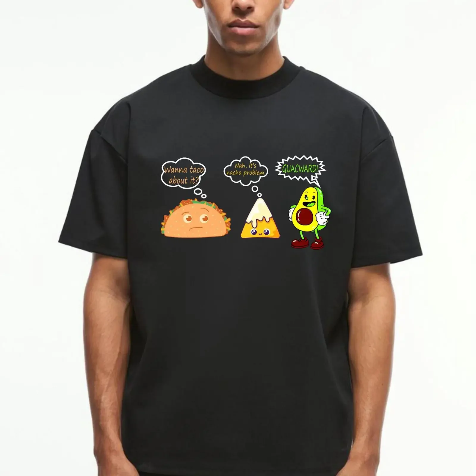 Taco Nacho T Shirt Trending Famous Chips Jok Humor Mexican Food Lovers vintage Washed graphic designer clothes Soft Comfortable