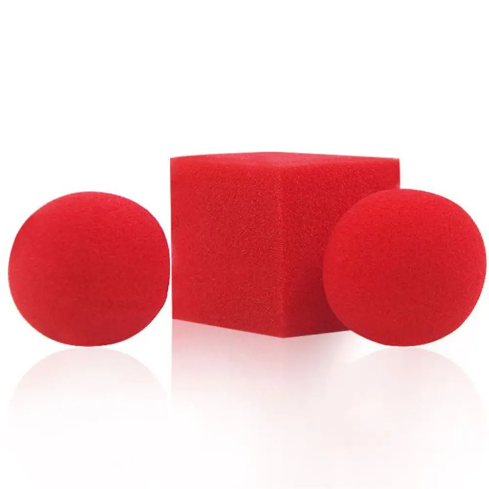 

Stage Magic Show Magic Tricks Magician Square Sponges Sponges Magic Tricks Red Ball Magic Sponge Magic Props Magic Sponge Balls