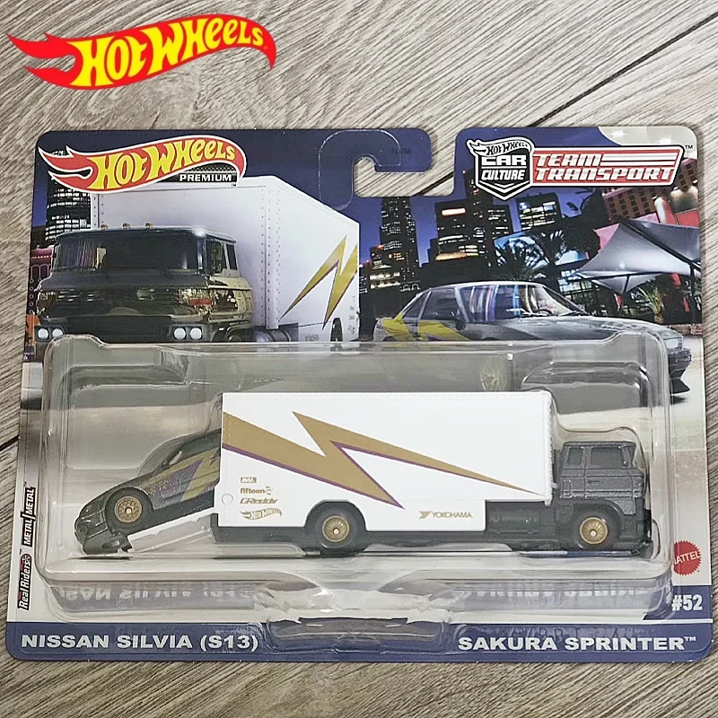

Коллекционная металлическая модель автомобиля Hot Wheels Premium Car Culture №52 Team Transport Nissan Silvia S13 Real Riders для коллекционеров