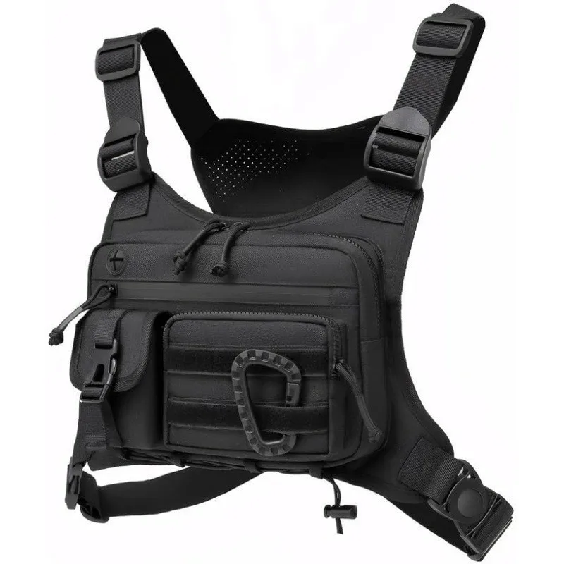 

‌Tactical Chest Bag for Men Waterproof Multi-Function Outdoor Vest with Pockets Anti-Theft Chest Pouch for Hiking & Cycling