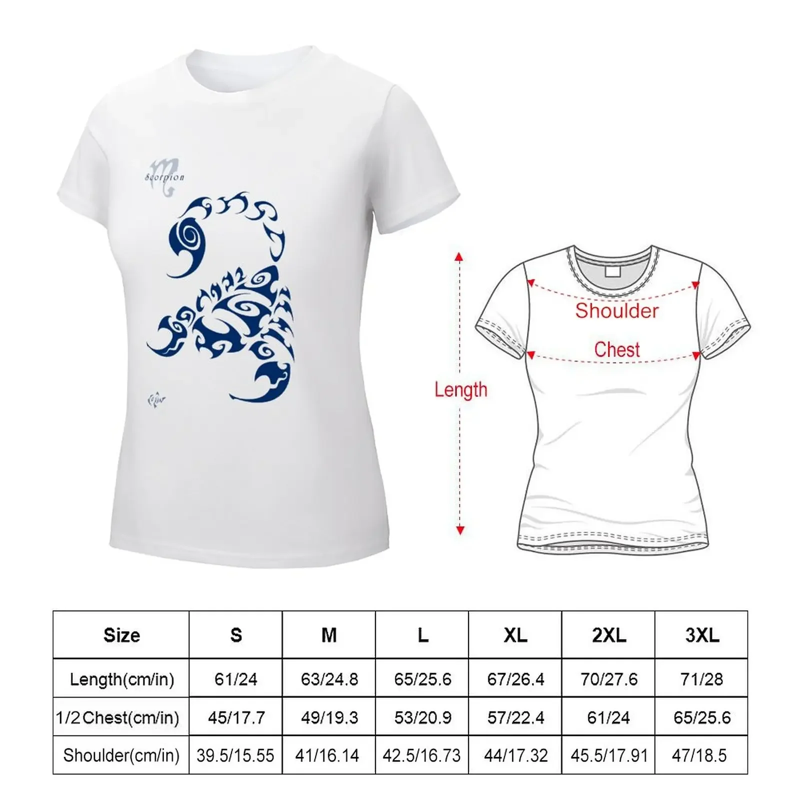 Scorpio, astrological sign T-shirt anime clothes graphics Blouse white t-shirt dress for Women sexy