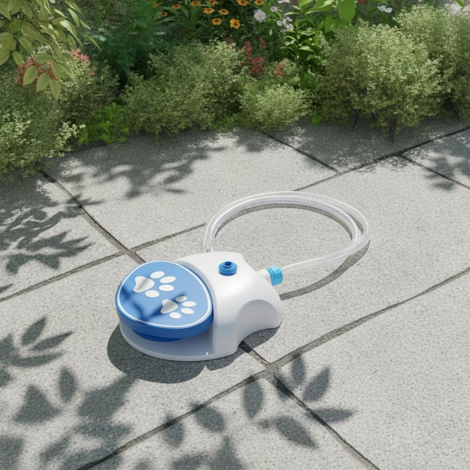 Pet Water Dispenser with Hose Foot-Operated Step-on Dog Fountain Handseffortless