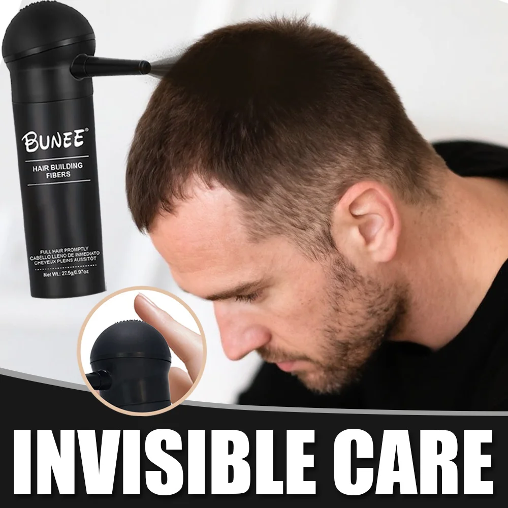 بودرة ألياف الشعر المضغوطة بالضغط من BUNEE 27.5 جم - فوهة رش، مضادة للانزلاق، خالية من الفوضى، سماكة غير مرئية، حجم 24 ساعة
