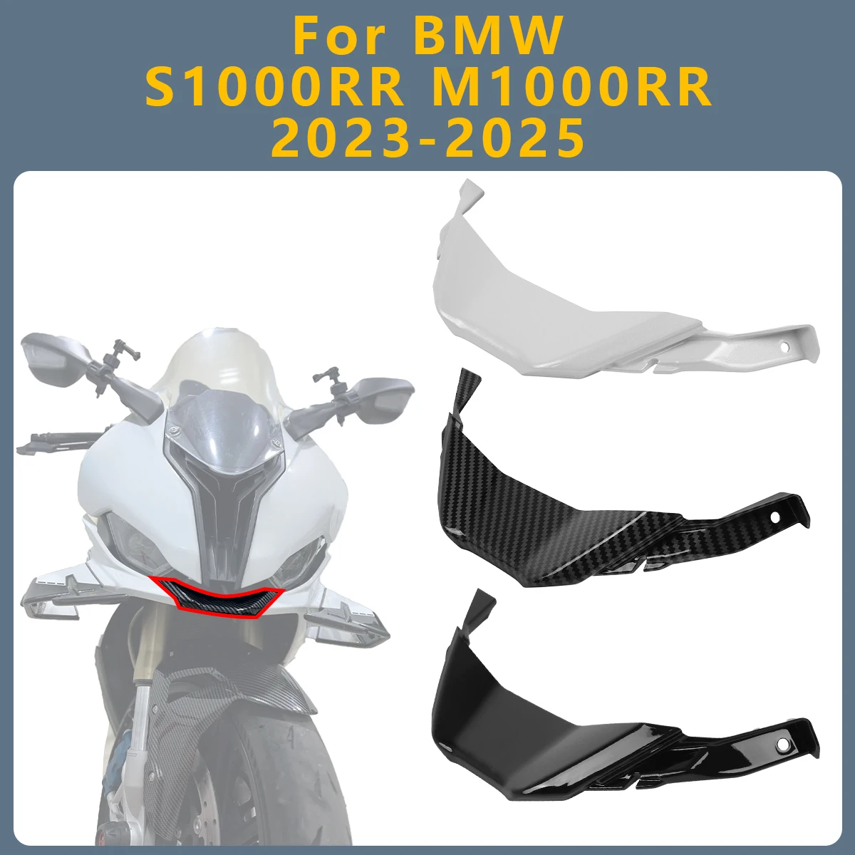 

Front Lip Fairing For BMW S1000R S1000RR M1000RR S M 1000RR 2023-2025 Spoiler Front Fairing Winglets Aerodynamic Wing Deflector