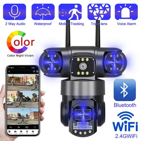 15MP WiFi Security Cameras Wireless CCTV Camera Night Outdoor Waterproof 2 Way Audio PTZ Video Surveillance