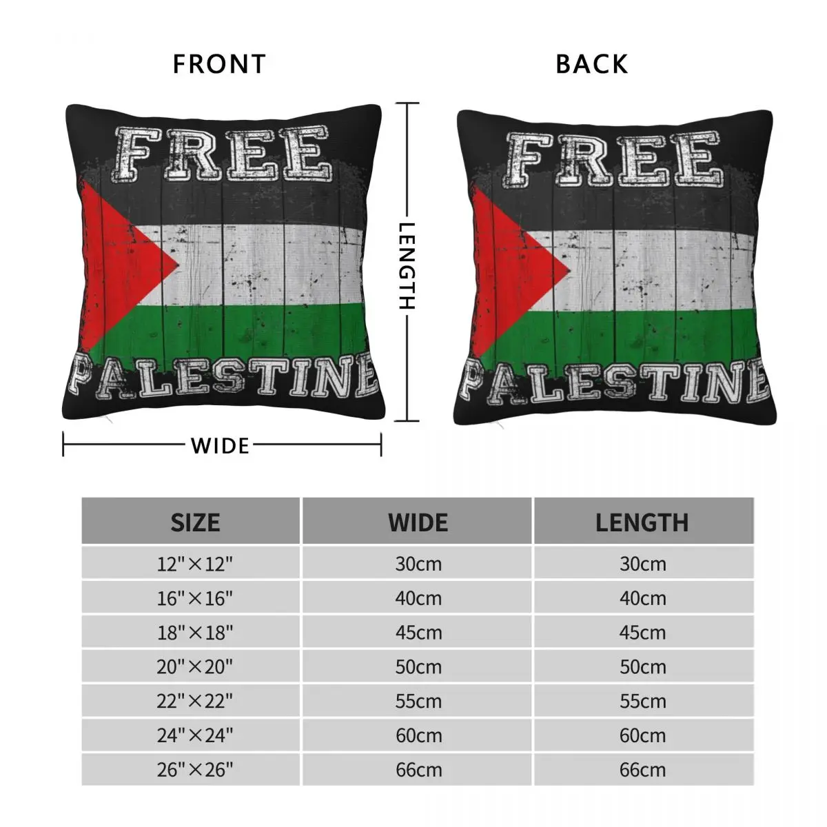 I Love P-Palestiness Pillow Cover Free Badge Fun Pillow Case For  Chair Cushion Cover Soft Printed Pillowcases Birthday Present