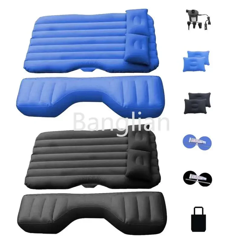 Car travel inflatable mattress kit, air mattress, rear seat accessories, car sleeping pad, car camping supplies