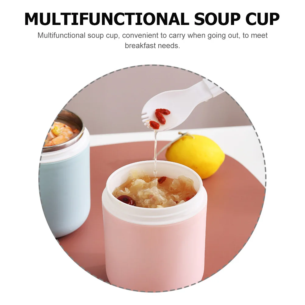 

Термальная чашка для супа, изолированный контейнер для еды из нержавеющей стали, портативная чашка для завтрака для путешествий на открытом воздухе, герметичный держатель для каши