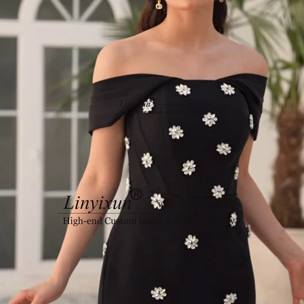 الماس زهرة مساء رداء حفلات 2025 قبالة الكتف مستقيم الزفاف فساتين لحضور الحفلات الموسيقية مخصصة بلا أكمام vestidos de cerimônia