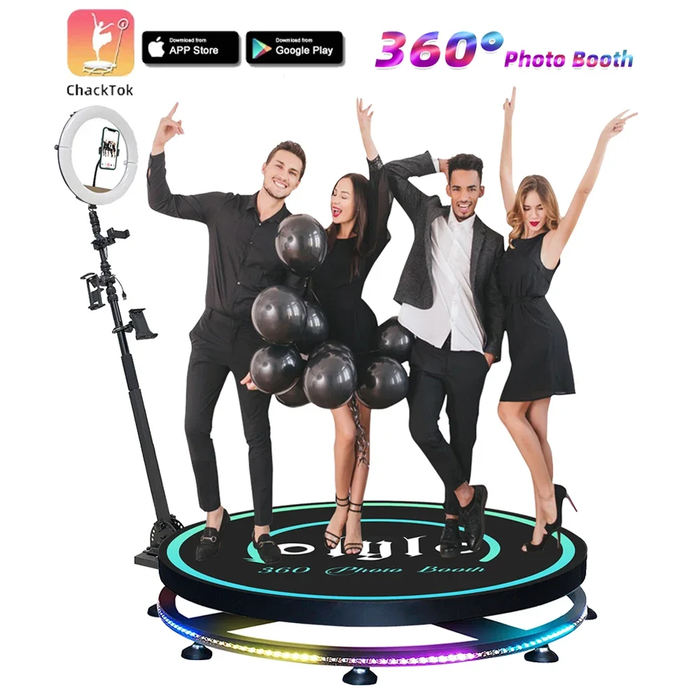 

360 Photo Booth Remote Control Automatic Slow Motion For Party Wedding DJ 360 Video Booth Free Logo Customization