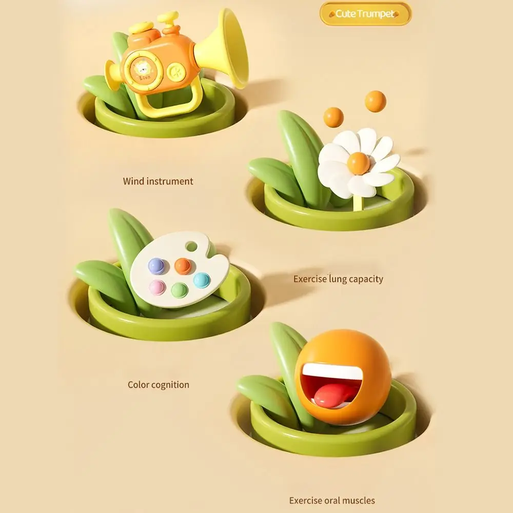 الإبداعية متعدد الألوان مثيرة للاهتمام البوق البلاستيك الإدراك الصوت الموسيقى المضادة للخدش صافرة التعليمية