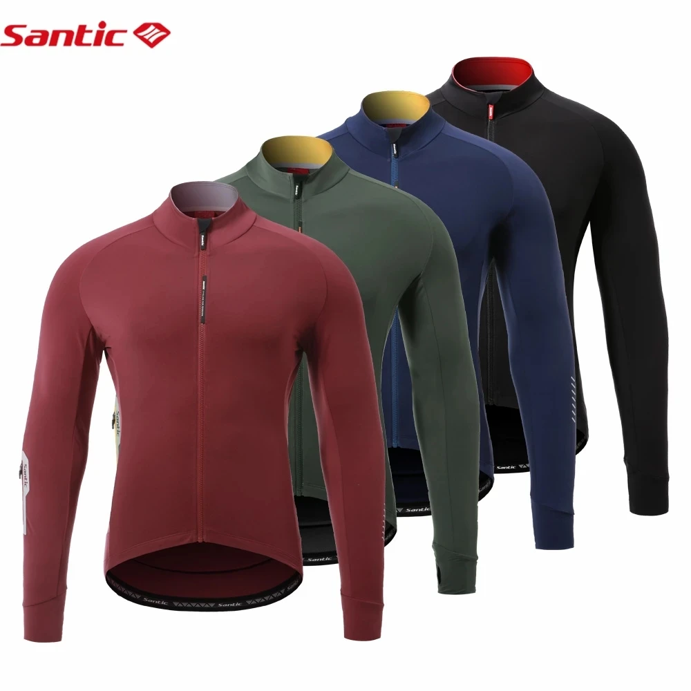 

Santic Winter Men Cycling jackets Long Sleeves Fleece Keep Warm Road Bike Tops MTB Jersey Jackets Asian Size