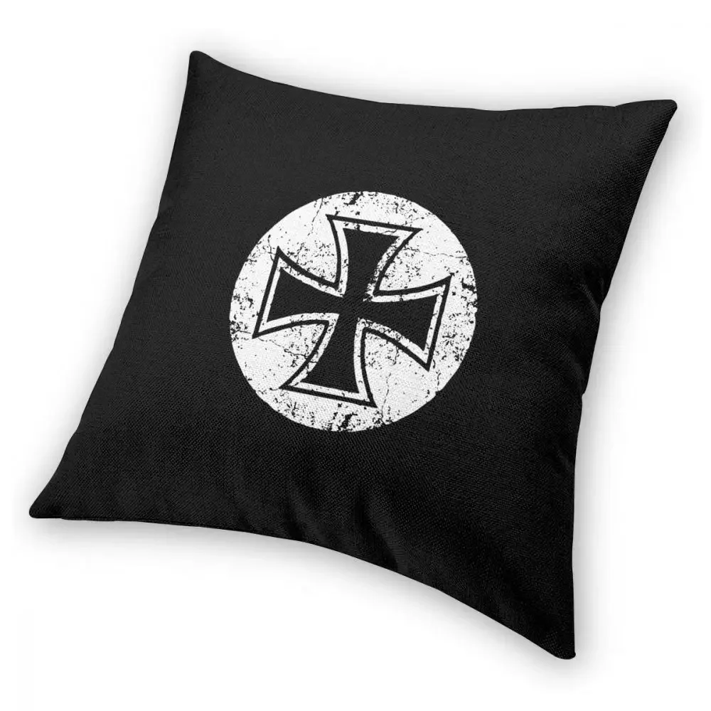 German Iron Cross Templar Knight Throw Pillow Cover Polyester Throw Pillow Germany Flag Custom Cushion Covers