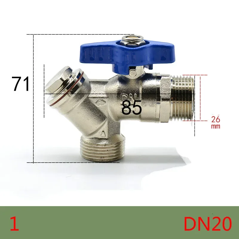 

Angle valve brass Hanging Gas Heater valve ball valve with Filter DN20