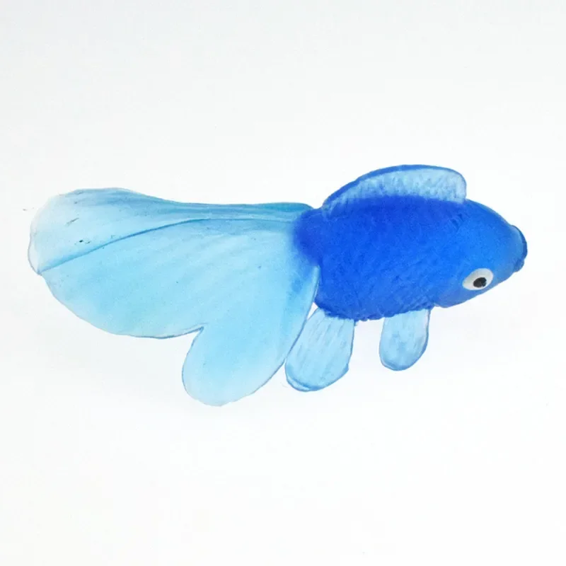 10 ชิ้น/เซ็ตเด็กยางนุ่มปลาทองของเล่นเด็กเด็กจําลอง Mini Goldfish น้ําเด็กวัยหัดเดินสนุกว่ายน้ําชายหาดของขวัญ