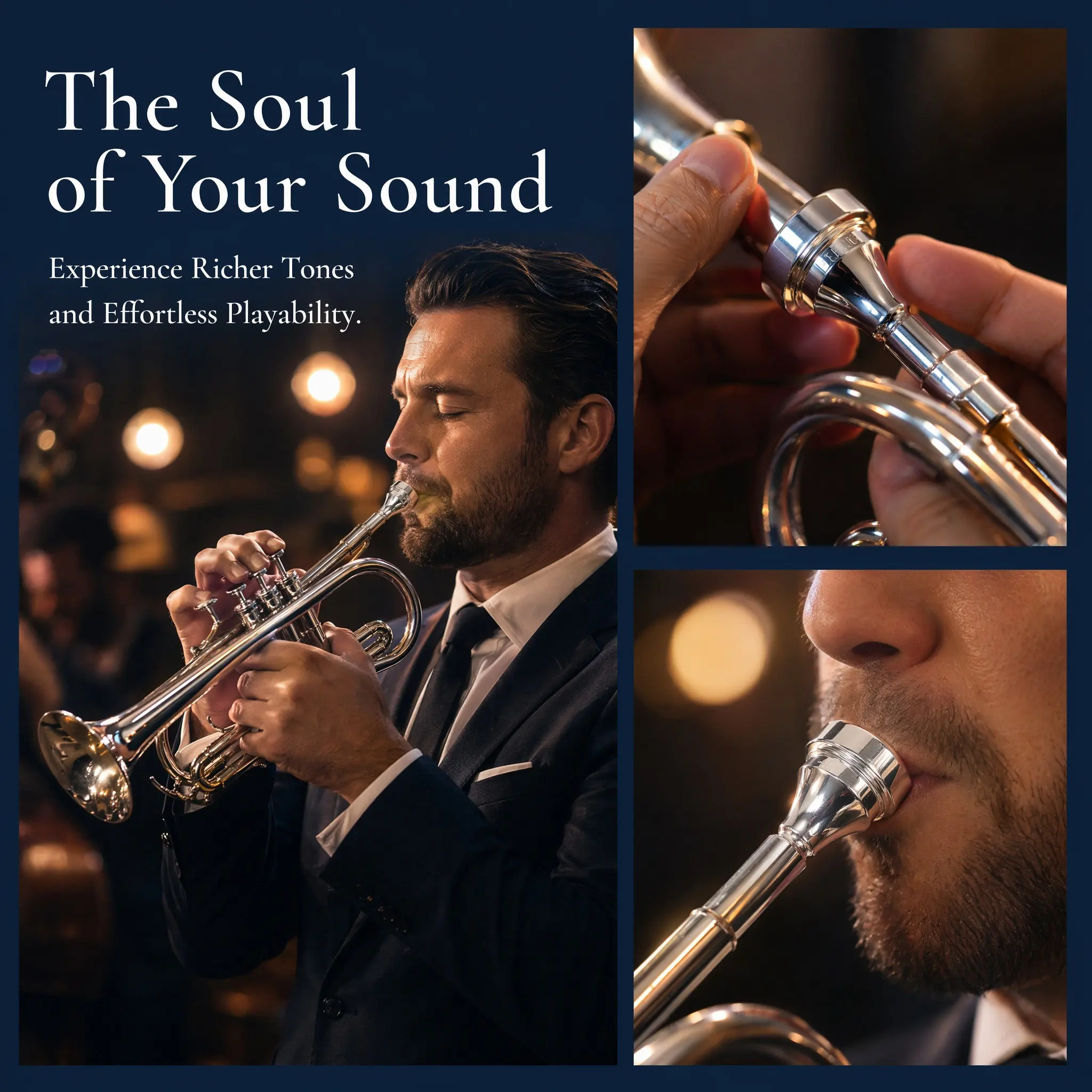 Metal Cornet Mouthpiece Brass Cornet Accessory for Beginners Professionals Improved Sound Projection Control Comfortable Fit