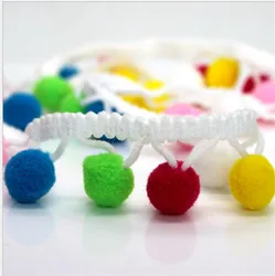 2M*15mm Colorful Pompom Ball Fringe Trim Ribbon for Clothes Sewing Home Party Wedding Decoration Lace Ribbon Craft Supply