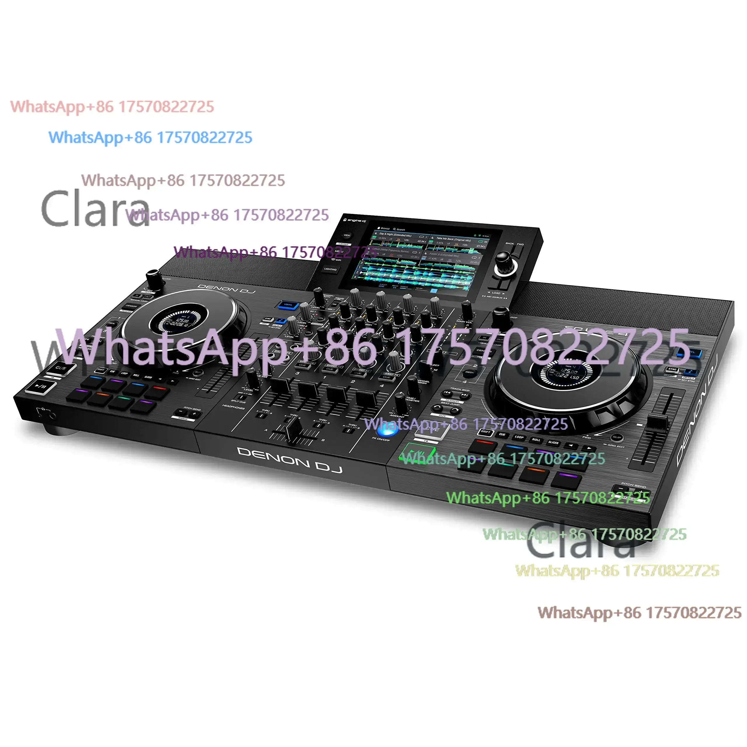 Clara Tools Store - Nuevo Controlador de DJ Denon DJ SC LIVE 4, Mezclador de 4 Canales, Transmisión Ilimitada de Amazon Music, Wi-Fi