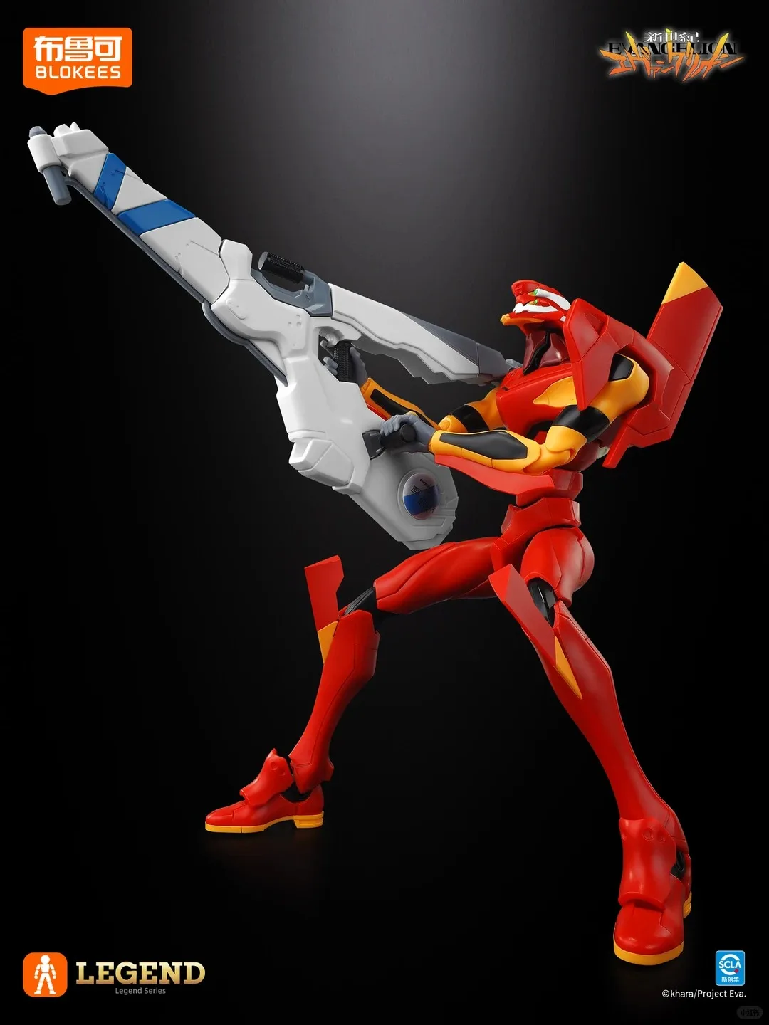 In Stock Blokees Eva-02 Tv Ver. Evangelion Legend Edition Anime Assembly Action Figure Statue Collectible Toy Model Kit Gift view 5