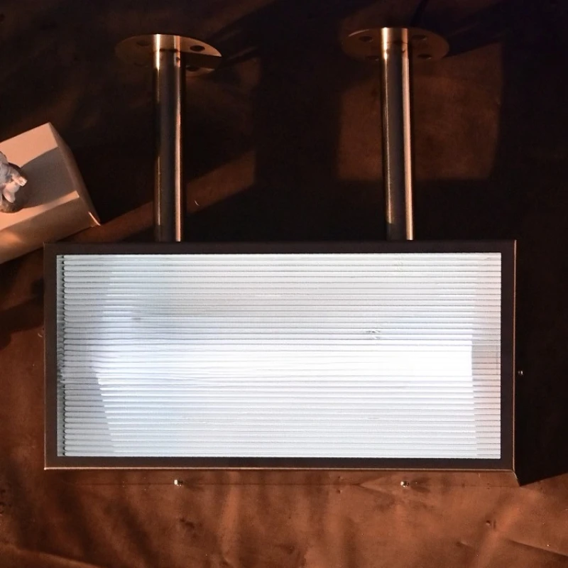 

double-sided hanging light box, corrugated acrylic hanging billboard, door ceiling hanging luminous sign