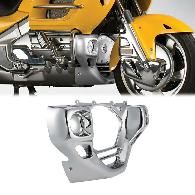 Motorcycle Chrome Engine Front Cowl Cover For Honda Goldwing 1800 GL1800 2001-2011