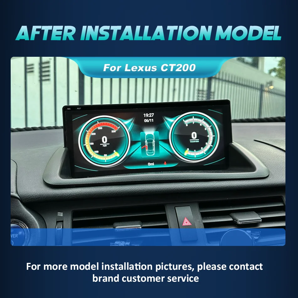 RHD CarPlay Screen For Lexus CT 2012-2020 GPS Navigation Android 14 Radio Multimedia Player 128G