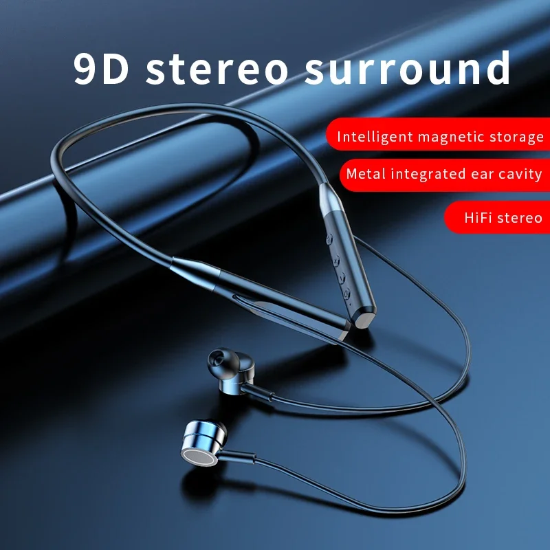 Bluetooth Earbuds Sports Running Wireless Headphone Stereo Noise Reduction Waterproof Neckband Earphone Headsets With Microphone