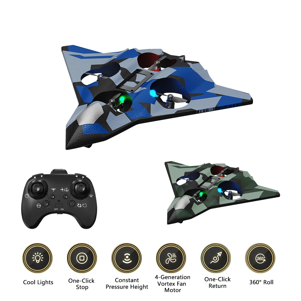CZ36 Remote Control Aircraft Fighter 2.4G Foam Drone Aircraft Remote Control Plane With LED Light Toy For Gift