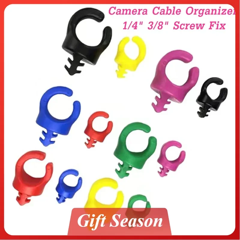 Camera Cable Organizer SDI Video Camera Cable Management Clips 1/4“ 3/8” Screw ARRI RED Power Cable Clamp HDMI Data Cable Holder