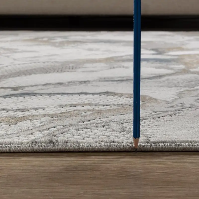 سجادة منطقة هندسية رمادية 7 أقدام 10 بوصة × 10 أقدام 6 بوصات مثالية لأي غرفة #5