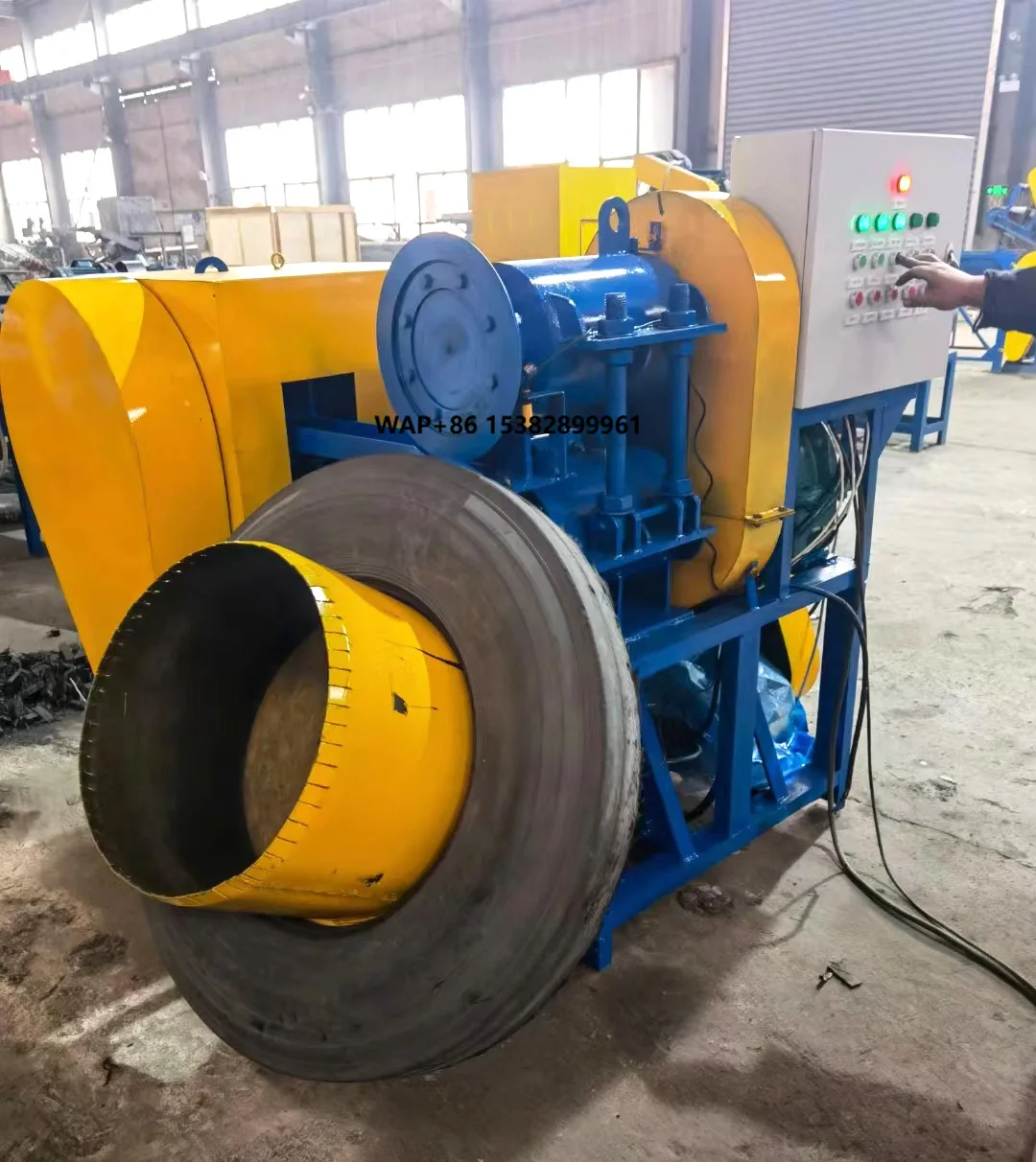 Automatic Scrap Tyre Strip Block  Cutting Machine Tire Shredder Machine Waste Tire Strip Cutter Making Machine