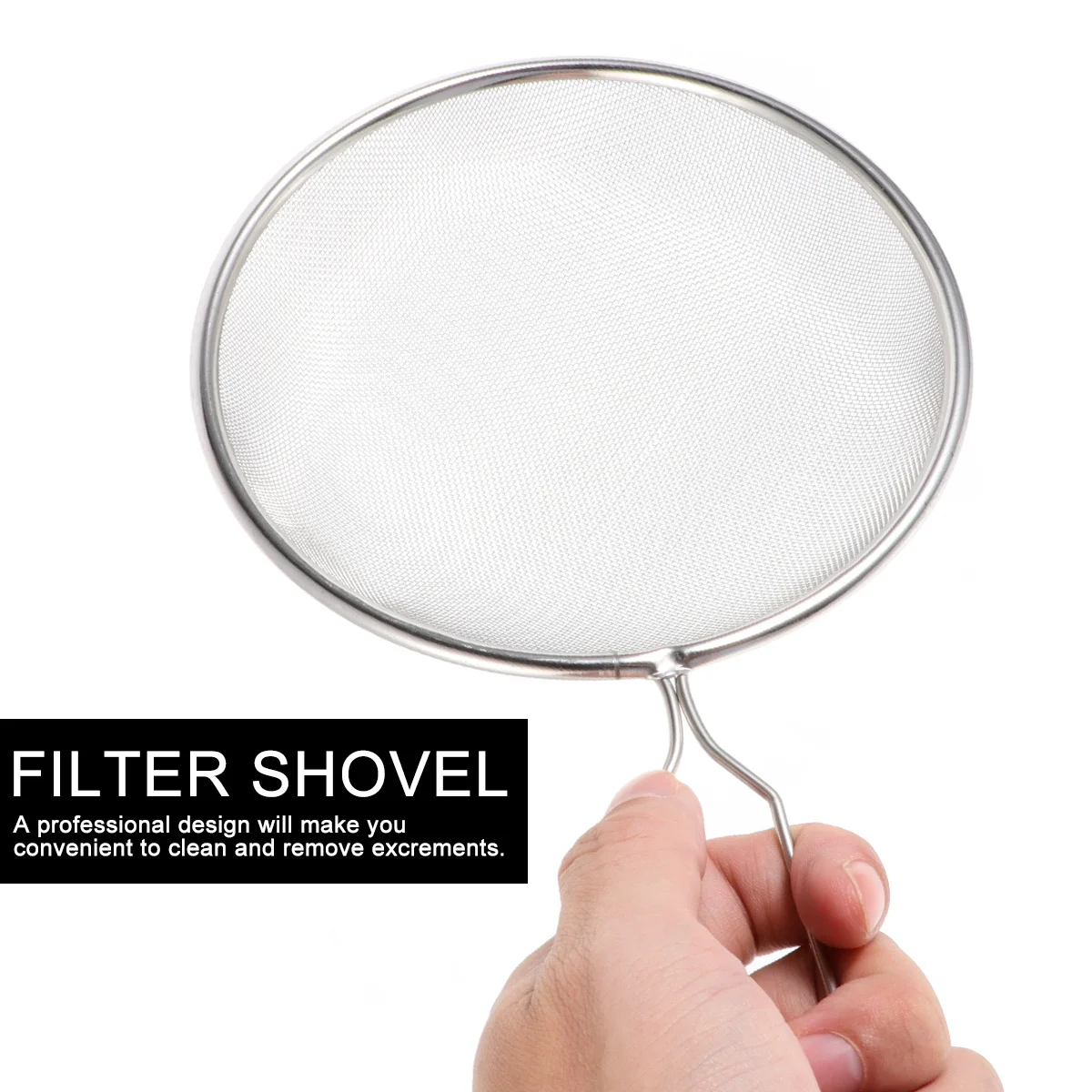 Exquisite Workmanship Reptile Sand Shovel Stainless Steel Filter Mesh for Reusable Sand Case Cleaning Stainless Steel Filter