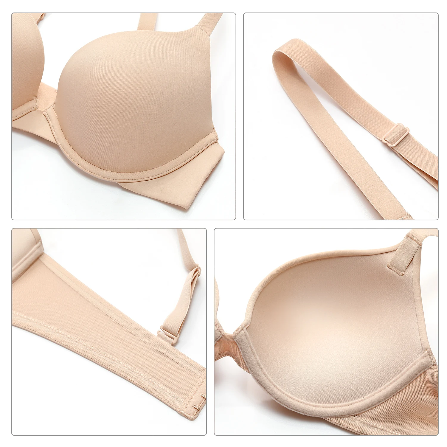 Dobreva mulher push up bra mergulho cobertura completa t camisa sutiãs confortável acolchoado underwire