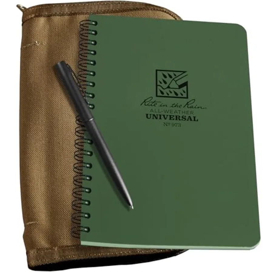 

Weatherproof Side Spiral : CORDURA® Fabric Cover 4.625" x 7" and Weatherproof Pen No. 973-KIT