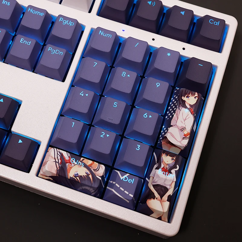 108 Toetsen/Set Ssss. Gridman Takarada Rikka Pbt Keycaps Anime Games Beauty Girl Key Caps Cherry Hoogte Voor Diy Mechanische Toetsenborden