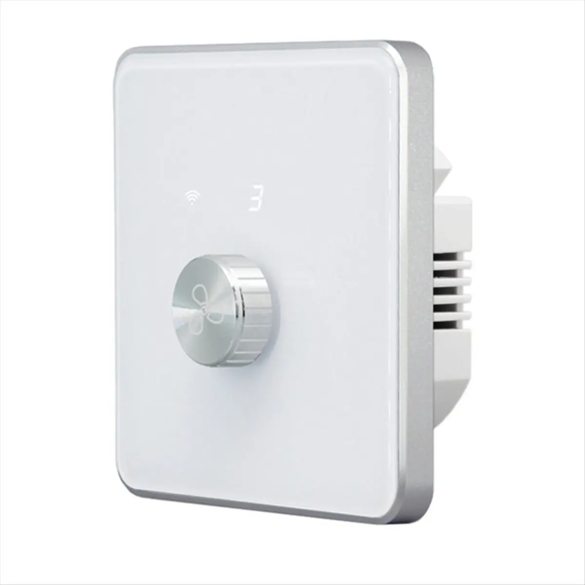 Jan.Smart Wifi Fan Switch 5 Speed Control EU Ceiling Fan Rotary/Knob Switches Tuya Remote for Home(White)