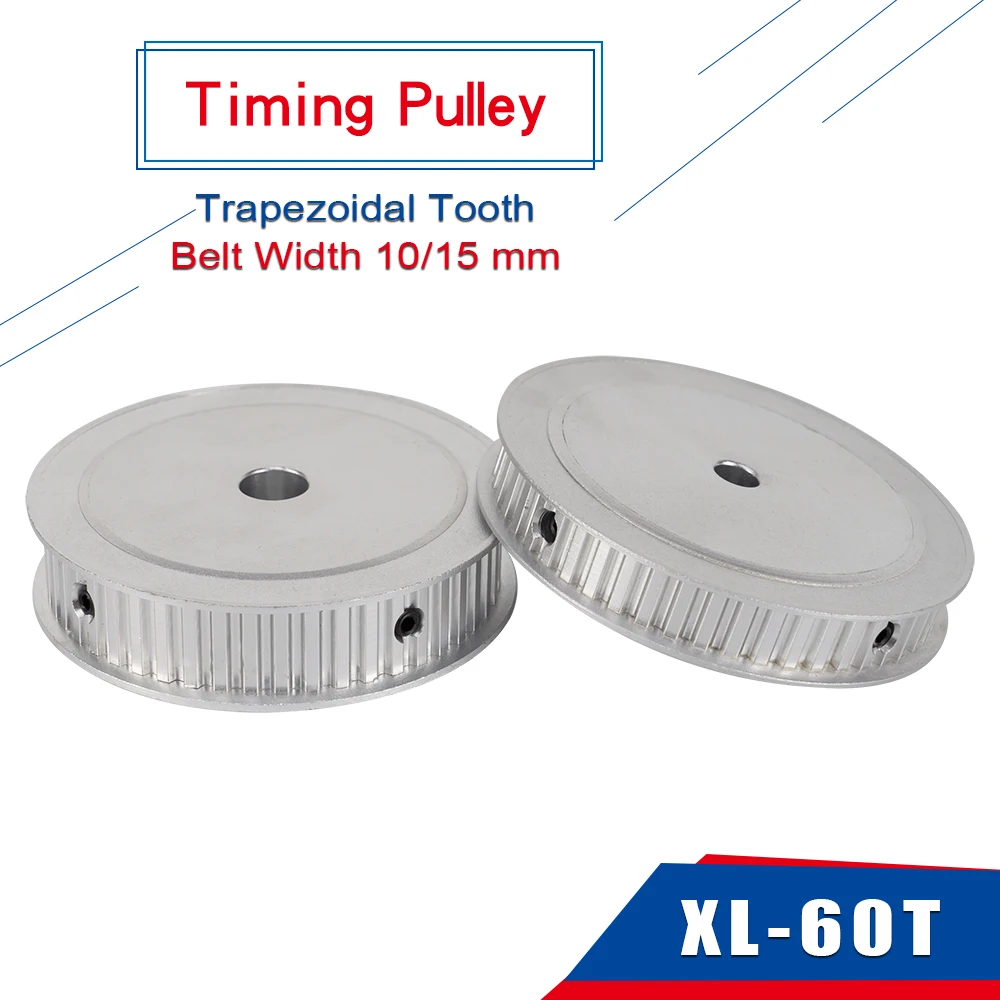 

Timing Pulley XL 60T AF Shape Bore 8/10/12mm Trapezoidal Tooth Alloy Pulley Teeth Pitch 5.08mm Timing Belt Width 10/15mm