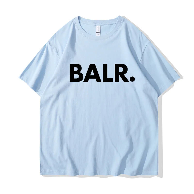 T shirt Men Hip Hop Balr Print Cotton T Shirt Streetwear Harajuku Summer Short Sleeve T-Shirt Women Tops Tees Fashion ClothingRa