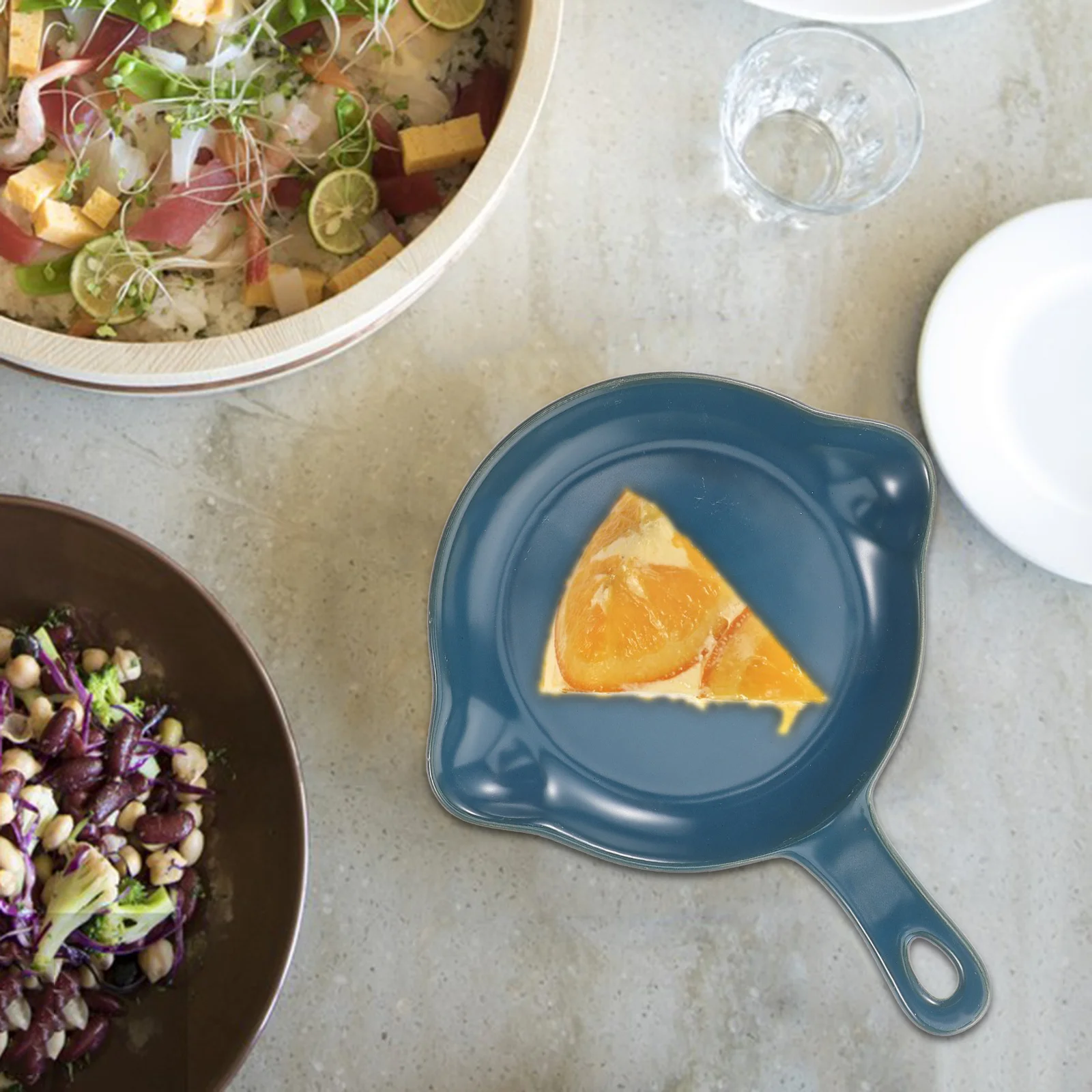 

Ceramic Baking Tray Smooth Nonstick Portable Small Handle Baking Dish Oven Safe Roasting Board Bread Cake Pie Serving Plate