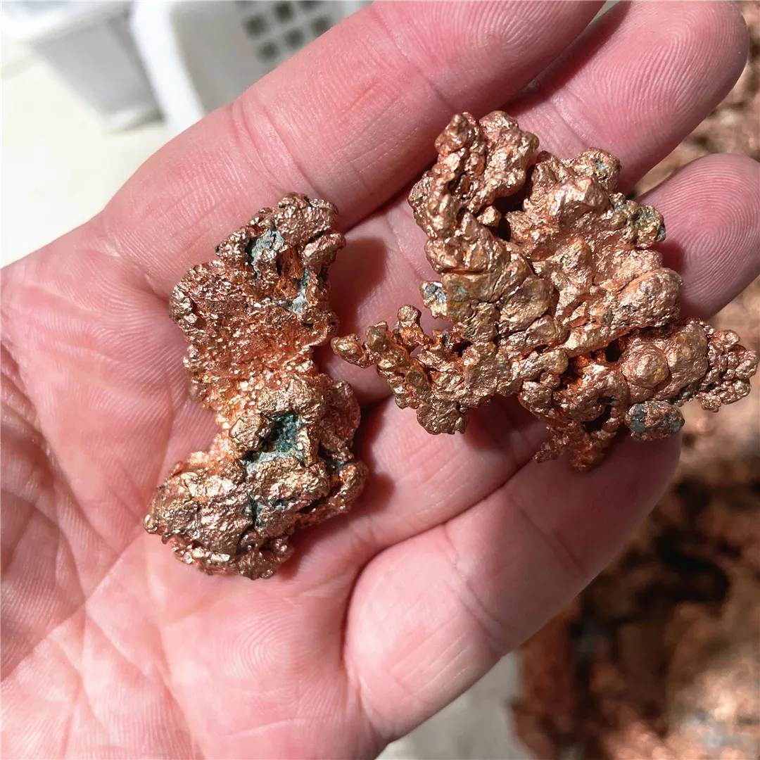 2024 New Mineral Native Copper Rose Gold Colored Rocks Rough Raw Pyrite Specimens Ore Energy Stones Natural Gemstones In Bulk